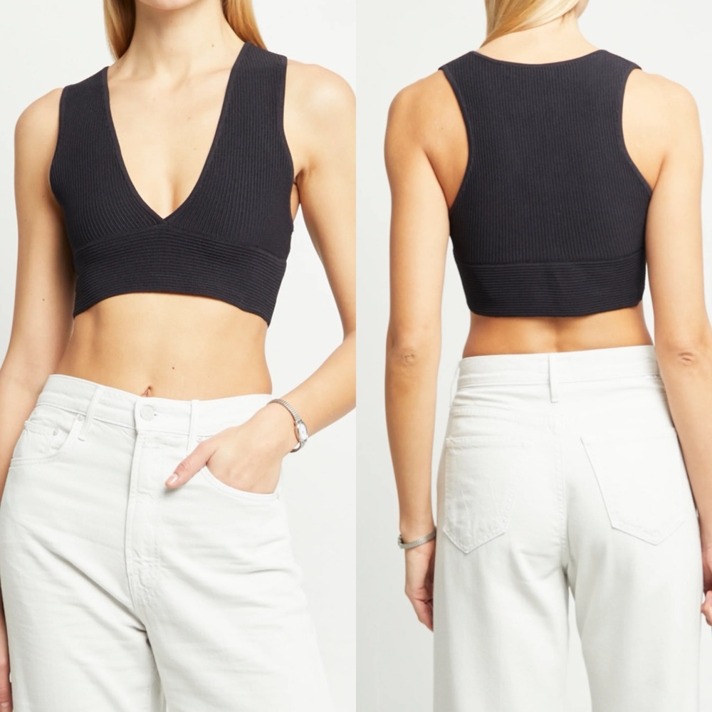 Babaton Sculpting Knit Deep V Tank